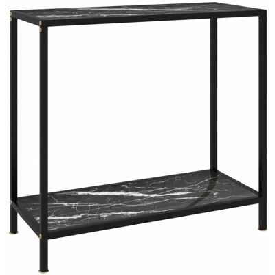 vidaXL Schwarzer Konsolentisch 80x35x75 cm Sicherheitsglas vidaXL Schwarzer Konsolentisch 80x35x75 cm Sicherheitsglas