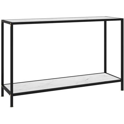 vidaXL Nova Konsole in Weiß 120x35x75 cm mit gehärtetem Glas - Beistelltisch vidaXL Nova Konsole in Weiß 120x35x75 cm mit gehärtetem Glas - Beistelltisch