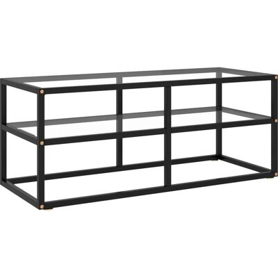 vidaXL 322855 Meuble TV en verre trempé noir - Centre de divertissement - Publicité vidaXL 322855 Meuble TV en verre trempé noir - Centre de divertissement - Publicité