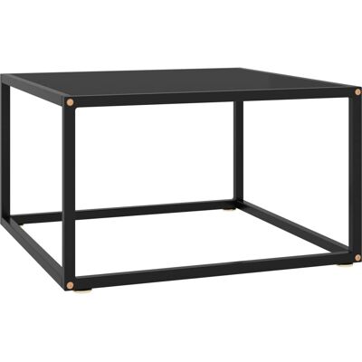 vidaXL Couchtisch Schwarz mit schwarzem Glas 60x60x35 cm - Couchtisch vidaXL Couchtisch Schwarz mit schwarzem Glas 60x60x35 cm - Couchtisch