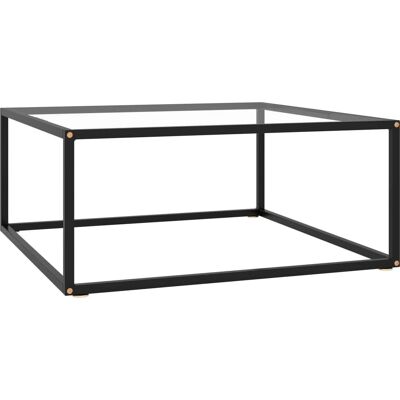 vidaXL Couchtisch Schwarz mit Sicherheitsglas 80x80x35 cm - Beistelltisch vidaXL Couchtisch Schwarz mit Sicherheitsglas 80x80x35 cm - Beistelltisch