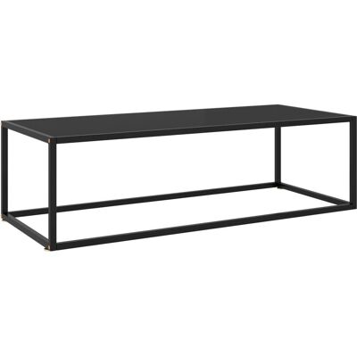 vidaXL Kahvipöytä musta ja musta lasi 120x50x35 cm - Kahvipöytä vidaXL Kahvipöytä musta ja musta lasi 120x50x35 cm - Kahvipöytä