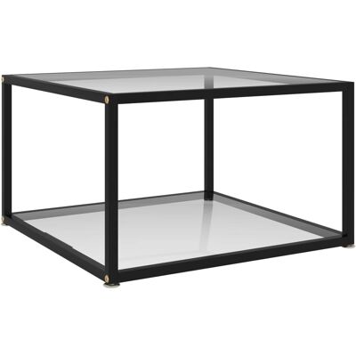 vidaXL 322887 Moderner Transparenter Zwei-Ebenen Couchtisch vidaXL 322887 Moderner Transparenter Zwei-Ebenen Couchtisch