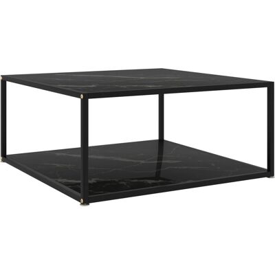 vidaXL - Couchtisch - Schwarz - 80x80x35 cm - Couchtisch vidaXL - Couchtisch - Schwarz - 80x80x35 cm - Couchtisch