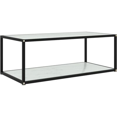 vidaXL Weißer Sicherheitsglas Couchtisch - Beistelltisch vidaXL Weißer Sicherheitsglas Couchtisch - Beistelltisch