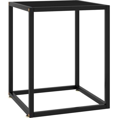 vidaXL Couchtisch Schwarz mit Schwarzglas 40x40x50 cm - Couchtisch vidaXL Couchtisch Schwarz mit Schwarzglas 40x40x50 cm - Couchtisch