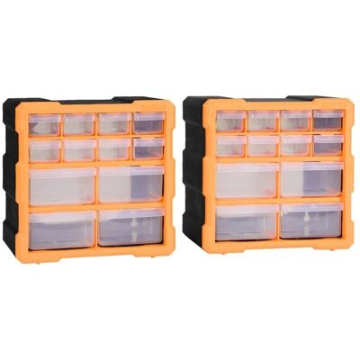 vidaXL Organisateur à tiroirs 2 pcs - Type de rangement vidaXL Organisateur à tiroirs 2 pcs - Type de rangement