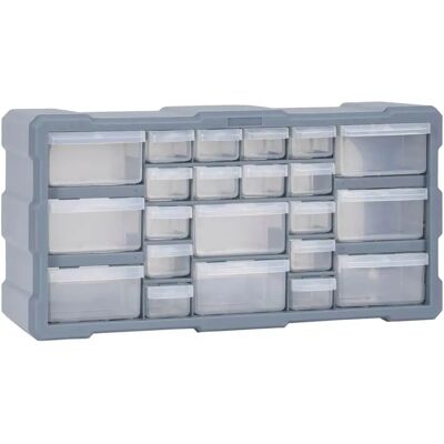 vidaXL Lade Organizer - Grijs - Opbergkast vidaXL Lade Organizer - Grijs - Opbergkast