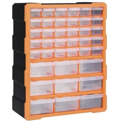 vidaXL Armoire à tiroirs multi-fonction - 39 tiroirs - Orange vidaXL Armoire à tiroirs multi-fonction - 39 tiroirs - Orange