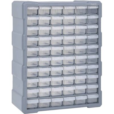 vidaXL Multi-lade organizer - 60 lades - Grijs - Multi-lade organizer vidaXL Multi-lade organizer - 60 lades - Grijs - Multi-lade organizer