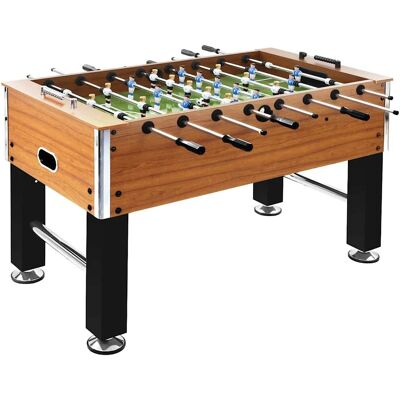 Table de football vidaXL en acier marron clair et noir - Jeu et bureau de football - Publicité Table de football vidaXL en acier marron clair et noir - Jeu et bureau de football - Publicité