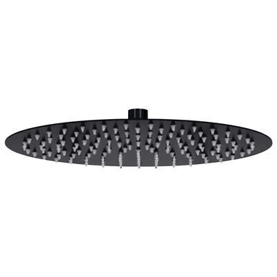 vidaXL Regenbrausekopf Edelstahl 30 cm Rund Schwarz Regenschauer Deckenmontage - Duschkopf vidaXL Regenbrausekopf Edelstahl 30 cm Rund Schwarz Regenschauer Deckenmontage - Duschkopf