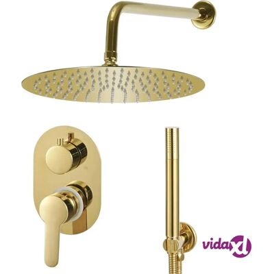 vidaXL Edelstahl Duschsystem Gold - Badezimmer Duschset vidaXL Edelstahl Duschsystem Gold - Badezimmer Duschset