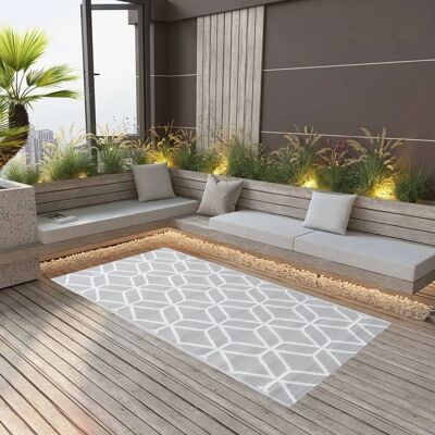 vidaXL ARAKIL Grey Outdoor Carpet 120x180 cm - Outdoor Carpet vidaXL ARAKIL Grey Outdoor Carpet 120x180 cm - Outdoor Carpet