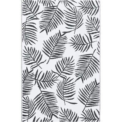 vidaXL Udendørs Tæppe Hvid og Sort - 190x290 cm - Ude Tæppe vidaXL Udendørs Tæppe Hvid og Sort - 190x290 cm - Ude Tæppe