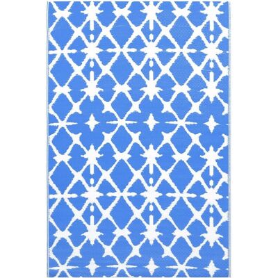 vidaXL Outdoor Teppich Arakil Blau und Weiß 80x150 cm - Outdoor Teppich vidaXL Outdoor Teppich Arakil Blau und Weiß 80x150 cm - Outdoor Teppich