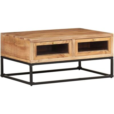 vidaXL Couchtisch 90x60x40 cm Massives Akazienholz - Beistelltisch vidaXL Couchtisch 90x60x40 cm Massives Akazienholz - Beistelltisch
