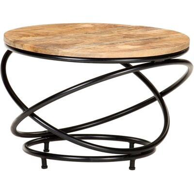 vidaXL Schwarzer Mangoholz Couchtisch - 60x60x40 cm - Klassisches Design vidaXL Schwarzer Mangoholz Couchtisch - 60x60x40 cm - Klassisches Design