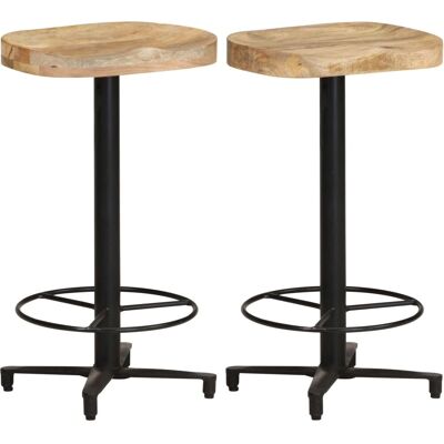 vidaXL 2x Massieve Mangohouten Barkrukken 66 cm - Barkruk vidaXL 2x Massieve Mangohouten Barkrukken 66 cm - Barkruk