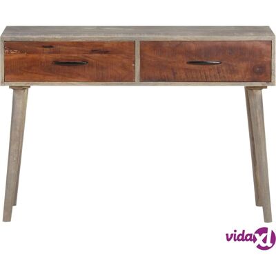 vidaXL Solide Mangoholz Konsole Grau - Wohnzimmer vidaXL Solide Mangoholz Konsole Grau - Wohnzimmer