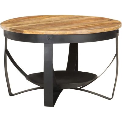 Mesa de café vidaXL Ø68x43 cm Madera de Mango Rústica - Mesa de café Mesa de café vidaXL Ø68x43 cm Madera de Mango Rústica - Mesa de café