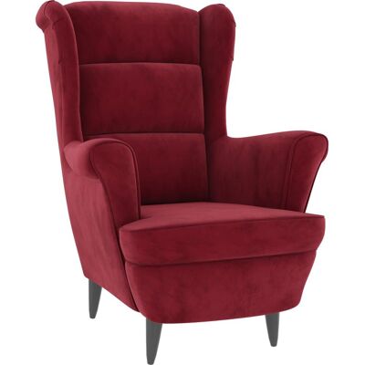 Chaise d'accent vidaXL - Fauteuil en velours rouge vin - Publicité Chaise d'accent vidaXL - Fauteuil en velours rouge vin - Publicité
