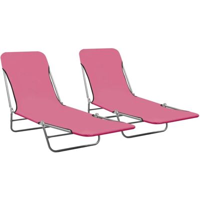 vidaXL Stahl Klappliegestühle - pink (310345) vidaXL Stahl Klappliegestühle - pink (310345)