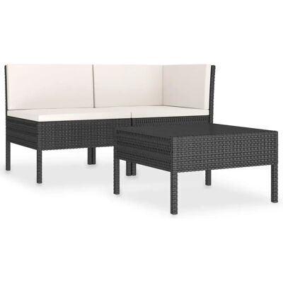 VidaXL Outdoor Möbelset - Wetterfest PE Rattan - Stahlrahmen - Kissen - 3 Stück VidaXL Outdoor Möbelset - Wetterfest PE Rattan - Stahlrahmen - Kissen - 3 Stück