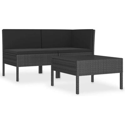 VidaXL Gartenmöbel-Set - Lounge - Schwarz VidaXL Gartenmöbel-Set - Lounge - Schwarz