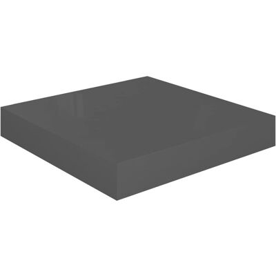 vidaXL Grijze MDF Wandplank - Wandmontage, Hoogglans, Stevige vidaXL Grijze MDF Wandplank - Wandmontage, Hoogglans, Stevige