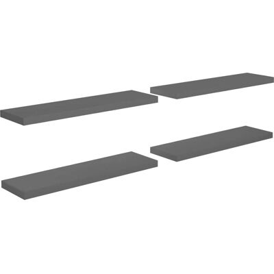 vidaXL Nova Wandplanken Grijs 4 stuks - Wandplanken vidaXL Nova Wandplanken Grijs 4 stuks - Wandplanken