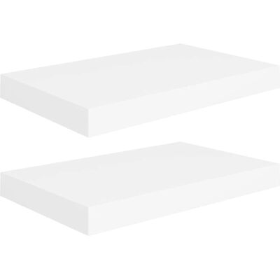 vidaXL 2x Zweefwandplanken Wit 40x23x3.8 cm MDF vidaXL 2x Zweefwandplanken Wit 40x23x3.8 cm MDF