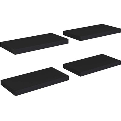 vidaXL 4x Vloerplanken Zwart 50x23x3,8 cm MDF vidaXL 4x Vloerplanken Zwart 50x23x3,8 cm MDF