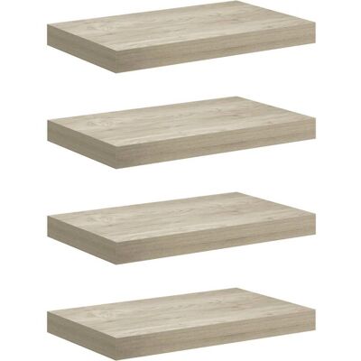 vidaXL 4 Mensole Flottanti Rovere - Mensole - 40x23x3.8 cm vidaXL 4 Mensole Flottanti Rovere - Mensole - 40x23x3.8 cm