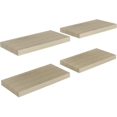 vidaXL 4x Zwevende wandplanken Eiken - Wandplanken 50x23x3.8 cm MDF vidaXL 4x Zwevende wandplanken Eiken - Wandplanken 50x23x3.8 cm MDF