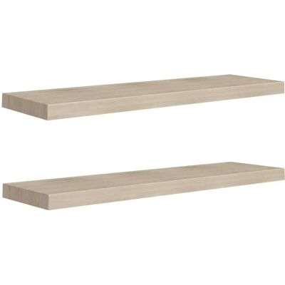 vidaXL 2x Zwevende Wandplanken Eiken 90x23.5x3.8 cm MDF - Wandplanken vidaXL 2x Zwevende Wandplanken Eiken 90x23.5x3.8 cm MDF - Wandplanken