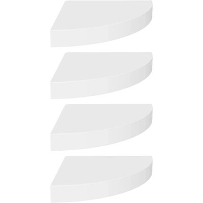 vidaXL 4x Étagères d'angle flottantes blanches 25x25x3,8 cm MDF - Étagères murales - Publicité vidaXL 4x Étagères d'angle flottantes blanches 25x25x3,8 cm MDF - Étagères murales - Publicité