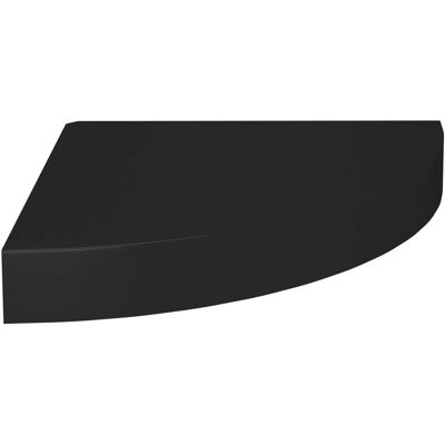vidaXL Zwarte Hoekplank MDF Metaal Wandmontage - Plank vidaXL Zwarte Hoekplank MDF Metaal Wandmontage - Plank