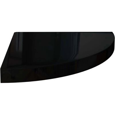 Scaffale ad angolo flottante nero vidaXL - Mensola da parete Scaffale ad angolo flottante nero vidaXL - Mensola da parete