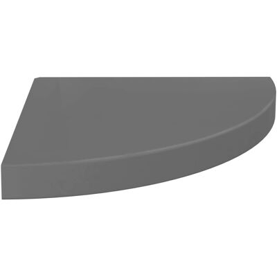 vidaXL Corner Shelf Grey MDF & Metal - Wall Mount vidaXL Corner Shelf Grey MDF & Metal - Wall Mount