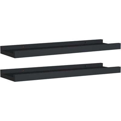 vidaXL Schwarze Wandregale aus MDF - Platzsparend & Modern vidaXL Schwarze Wandregale aus MDF - Platzsparend & Modern