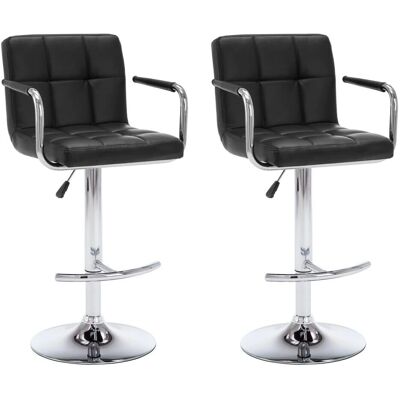 vidaXL 727241 Schwarzer Kunstleder Barhocker - Bar Stool vidaXL 727241 Schwarzer Kunstleder Barhocker - Bar Stool