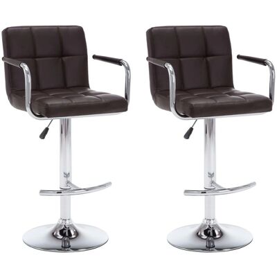 vidaXL 323626 Barhocker - Höhenverstellbar, 2 Stück, Braun vidaXL 323626 Barhocker - Höhenverstellbar, 2 Stück, Braun