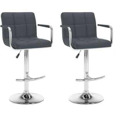vidaXL Barhocker - Höhenverstellbar - Grau - Modern vidaXL Barhocker - Höhenverstellbar - Grau - Modern