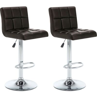vidaXL 828333 - Modern braune Kunstleder Barhocker-Set vidaXL 828333 - Modern braune Kunstleder Barhocker-Set