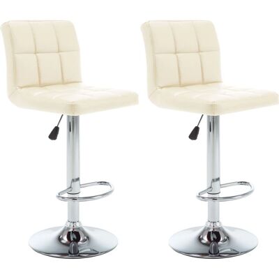vidaXL 323637 Modern Creme Kunstleder Barkruk - Bar Stool vidaXL 323637 Modern Creme Kunstleder Barkruk - Bar Stool
