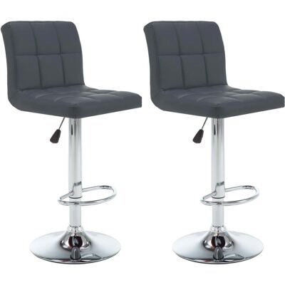 vidaXL 773042 Modern Grijze Kunstleer Barkruk - Bar Stool vidaXL 773042 Modern Grijze Kunstleer Barkruk - Bar Stool