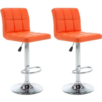 vidaXL Barhocker - Orange Kunstleder - Modernes Design vidaXL Barhocker - Orange Kunstleder - Modernes Design