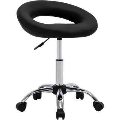 silla de oficina vidaXL - Cuero sintético negro - Altura ajustable - Giratoria 360° silla de oficina vidaXL - Cuero sintético negro - Altura ajustable - Giratoria 360°