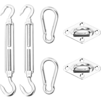 Kit de montagem para vela de sombra 6 peças - aço inoxidável vidaXL Kit de montagem para vela de sombra 6 peças - aço inoxidável vidaXL
